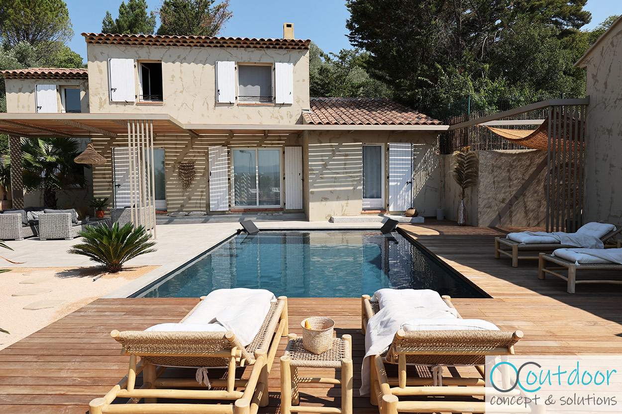 Rénovation ensemble piscine et jardin à Aix-en-Provence
